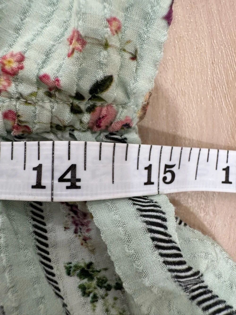 Anthropologie Hemant & Nandita Amour Floral Lace Blouse Top Mint Green Medium - Picture 11 of 15